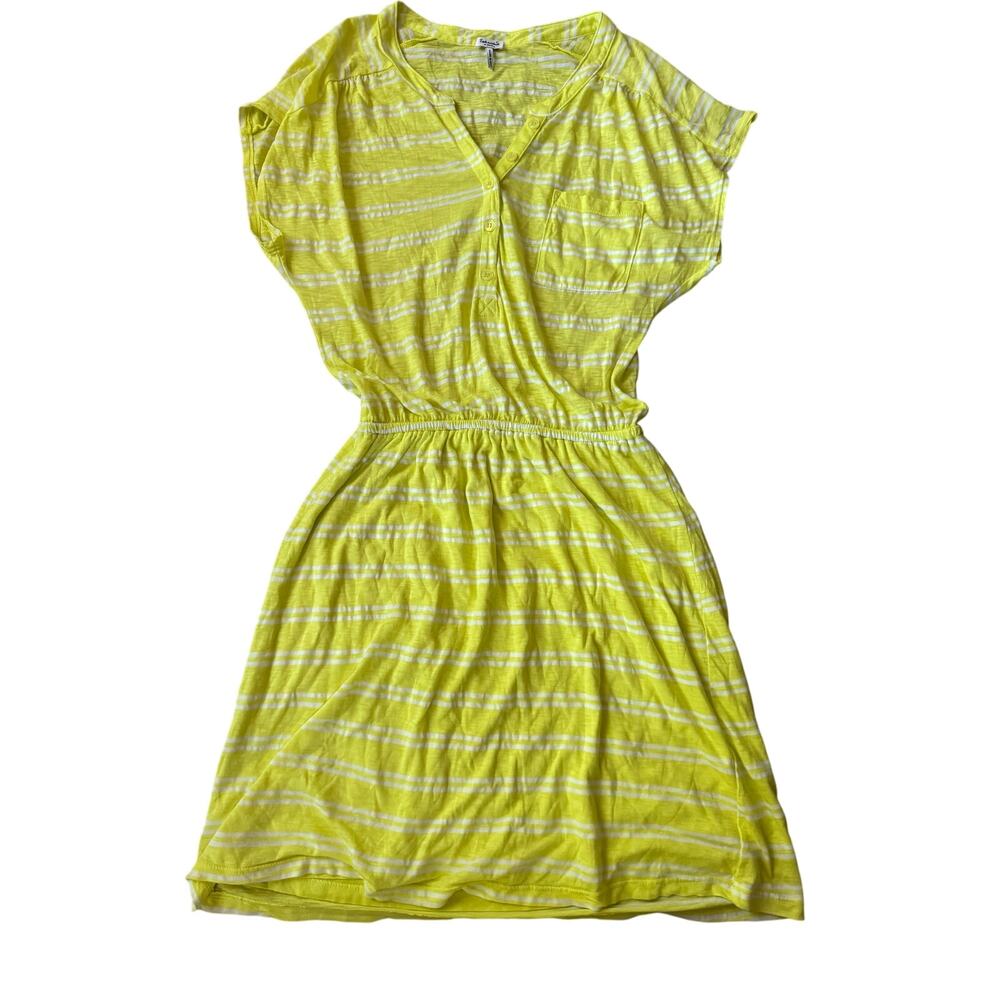 Splendid Yellow & White Stripe Women's XS Tee Shirt Dress